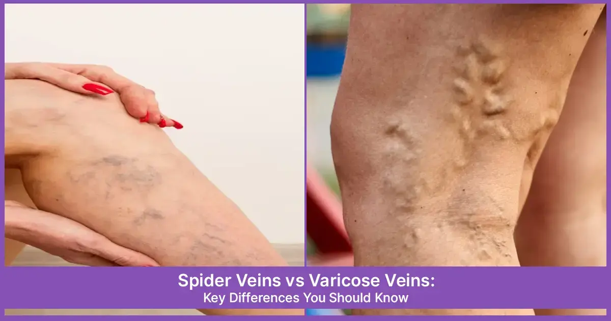 Spider Veins vs Varicose Veins